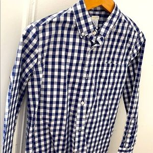 NWOT Blue and White check Shirt by Crew Cuts